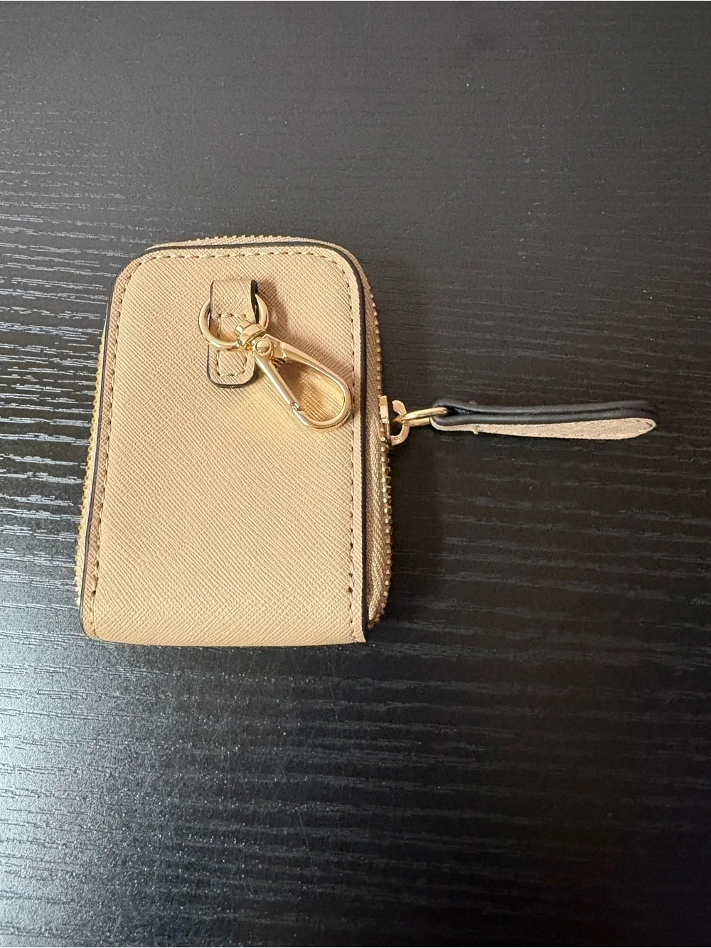 Guess Los Angeles Tan Zip Around Key Holder Coin Purse Wristlet